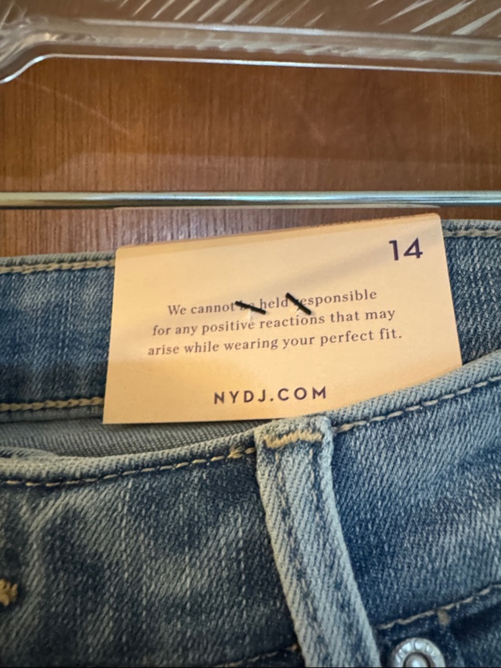 NYDJ Size 14 Regular Light Blue Cropped Jeans - Straight Ankle - Picture 2 of 7